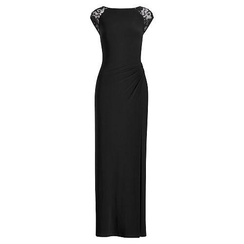 Ralph Lauren Lauren Petite Sequined V-back Gown