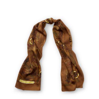 Ralph Lauren Milena Silk Twill Bridle Scarf Cuoio