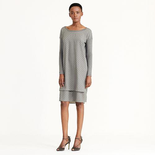 Ralph Lauren Lauren Layered Sweater Dress Concrete Heather