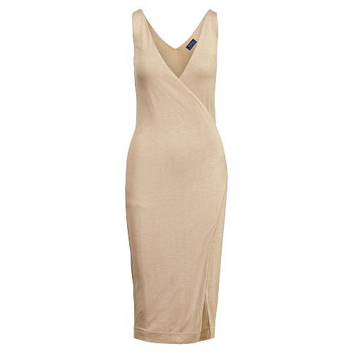 Polo Ralph Lauren Jersey V-back Dress Tan