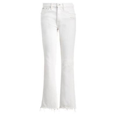 Ralph Lauren Chrystie Kick Flare Crop Jean White
