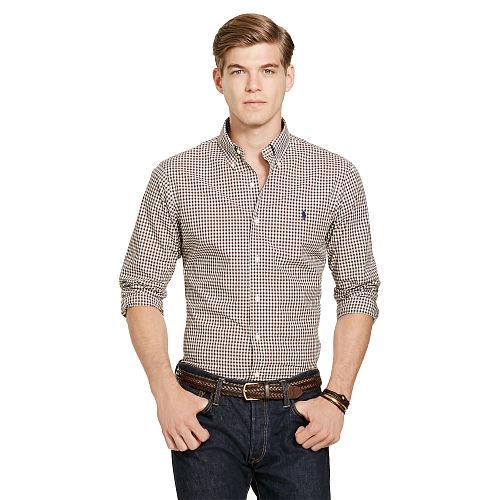 Polo Ralph Lauren Slim-fit Gingham Poplin Shirt Brown/white