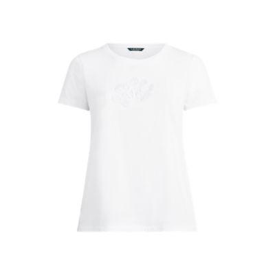 Ralph Lauren Monogram Striped T-shirt Soft White