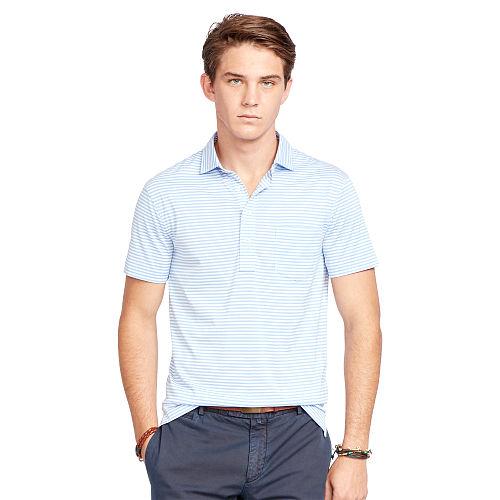 Polo Ralph Lauren Striped Cotton Jersey Shirt Spinnaker Blue/white