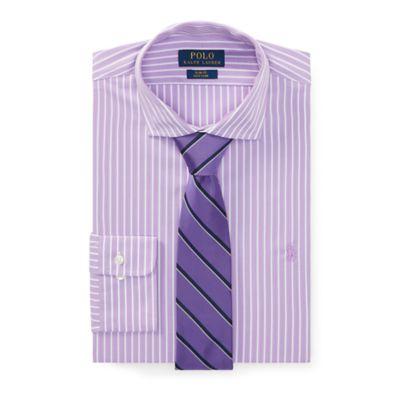 Ralph Lauren Slim Fit Easy Care Dress Shirt 2246c Soft Lavender/white