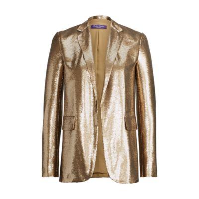 Ralph Lauren Tess Sequined Silk Jacket Sahara