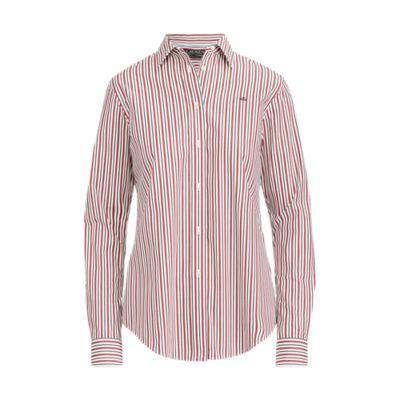 Ralph Lauren Monogram Striped Shirt Red Multi Sp