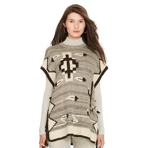 Polo Ralph Lauren Southwestern Open-side Sweater Multi Grey Tonal