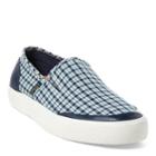 Polo Ralph Lauren Itford Plaid Slip-on Sneaker White/newport Navy