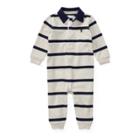 Ralph Lauren Striped Cotton Rugby Coverall Light Heather Multi 3m
