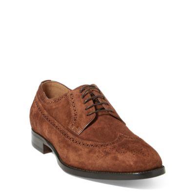 Ralph Lauren Banstead Suede Wingtip Snuff