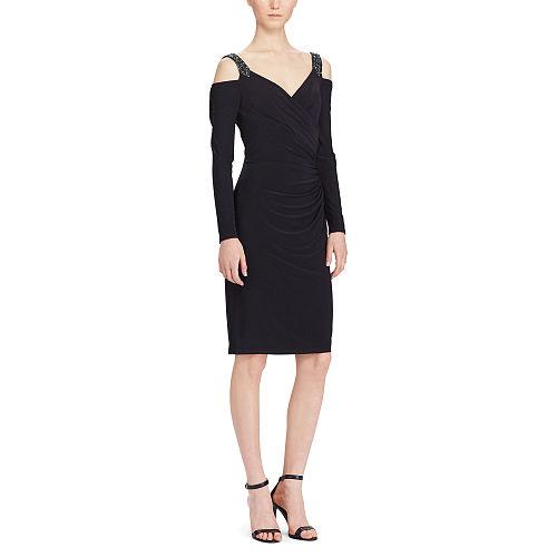 Ralph Lauren Lauren Metallic Off-the-shoulder Gown