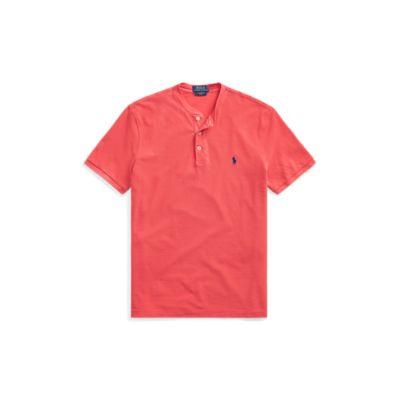 Ralph Lauren Featherweight Mesh Henley Spring Red 5x Big