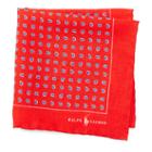 Polo Ralph Lauren Neat Linen Pocket Square Red