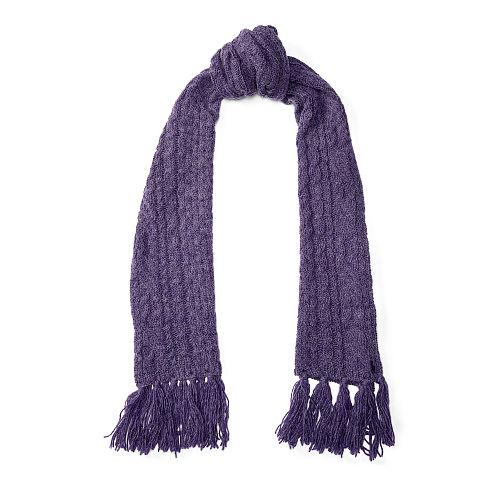 Polo Ralph Lauren Aran-knit Scarf Violet Heather