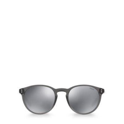 Ralph Lauren Classic Panto Sunglasses Shiny Black Crystal