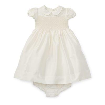 Ralph Lauren Silk Taffeta Dress & Bloomer Cream 3m