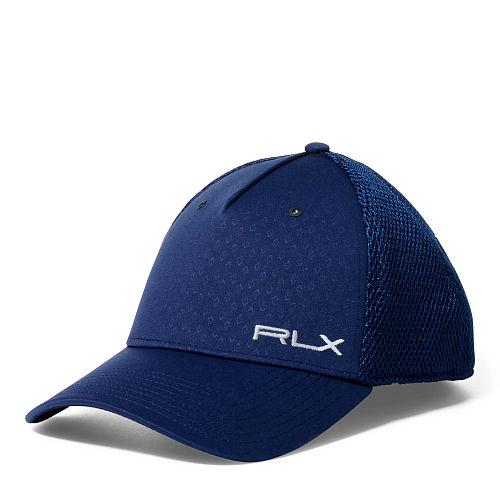 Ralph Lauren Rlx Golf Charlie Flex Fit Golf Hat French Navy Diamond Deco