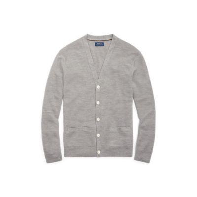 Ralph Lauren Merino-silk-cashmere Cardigan Fawn Grey Heather