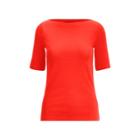 Ralph Lauren Cotton Boatneck T-shirt Tomato Red