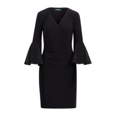 Ralph Lauren Jersey Bell-sleeve Dress Black
