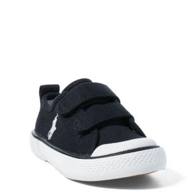 Ralph Lauren Canvas Ez Sneaker Black/white