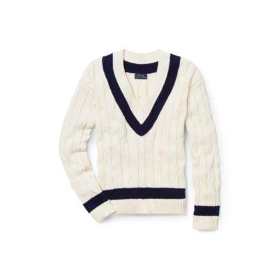Ralph Lauren Collegiate Cricket Sweater Cream/navy