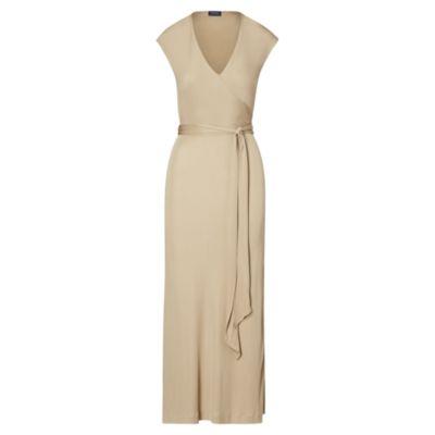 Ralph Lauren Jersey Wrap Dress Eco Khaki