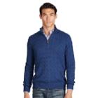 Polo Ralph Lauren Tussah Silk Half-zip Sweater Luxury Blue Heather