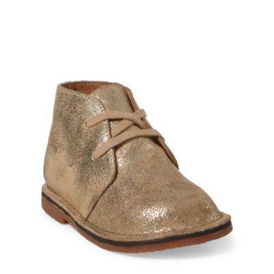 Ralph Lauren Carl Leather Chukka Boot Gold Leather