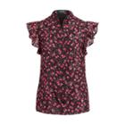 Ralph Lauren Floral Ruffle Sleeveless Shirt Multi