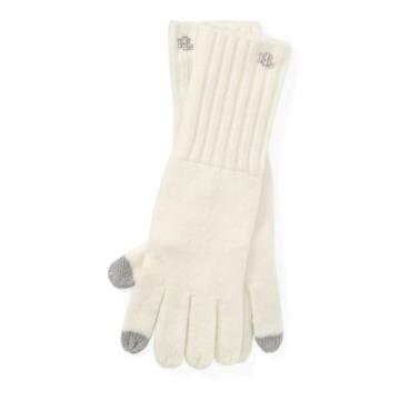 Ralph Lauren Lrl Monogram Gloves Bone