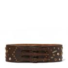 Ralph Lauren Studded Tri-buckle Belt Brown