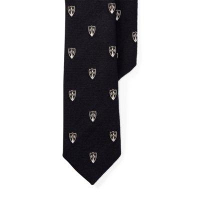 Ralph Lauren Wool-silk Narrow Club Tie Navy