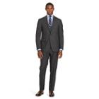 Polo Ralph Lauren Polo Windowpane Wool Suit Dark Grey And Blue