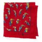 Polo Ralph Lauren Toucan Linen Pocket Square Red