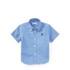 Ralph Lauren Gingham Stretch Cotton Shirt Blue Multi 12m