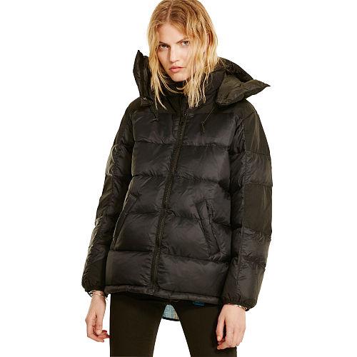 Ralph Lauren Denim & Supply Hooded Down Jacket Polo Black