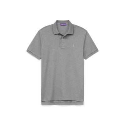 Ralph Lauren Custom Fit Piqu Polo Shirt Medium Grey Melange