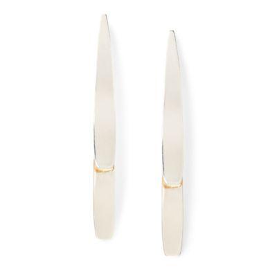Ralph Lauren Layered Curved Earrings Silver