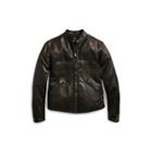 Ralph Lauren Slim Fit Leather Jacket Black