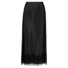 Ralph Lauren Veronique Beaded Silk Skirt Black