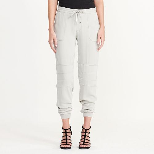Ralph Lauren Lauren Crepe Moto Jogger Grey Fog