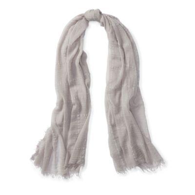 Ralph Lauren Dominique Windowpane Scarf Sterling Grey