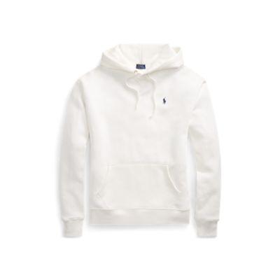 Ralph Lauren Fleece Hoodie Pullover Deckwash White