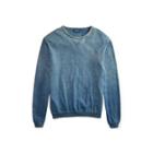 Ralph Lauren Cotton Crewneck Sweater Sun Bleached Indigo