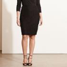 Ralph Lauren Lauren Woman Lace Pencil Skirt Black