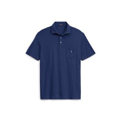 Ralph Lauren Custom Fit Jersey Polo Shirt Fresco Blue