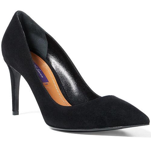 Ralph Lauren Suede Armissa Pump Black