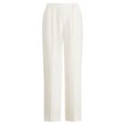 Ralph Lauren Duval Silk Straight-leg Pant Off White